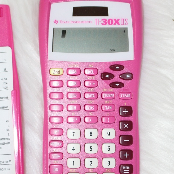Texas Instruments,  TI- 30X  IIS  pink calculator - Picture 4 of 9